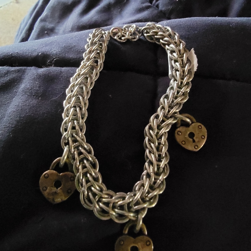 Chainmail silver bracelet